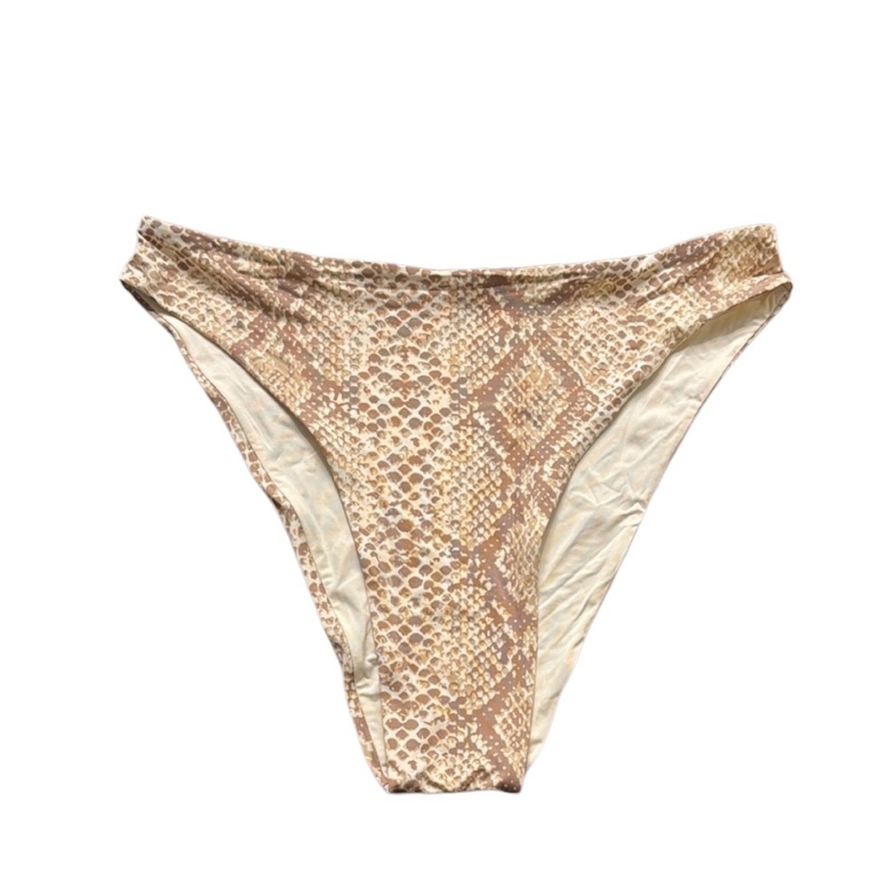 7. Toluca Swim Snake Skin Bikini Bottom